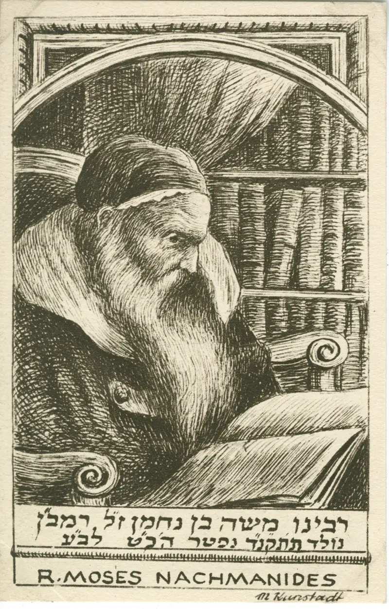 Retrato imaginado del Rambán, postal de hacia 1900