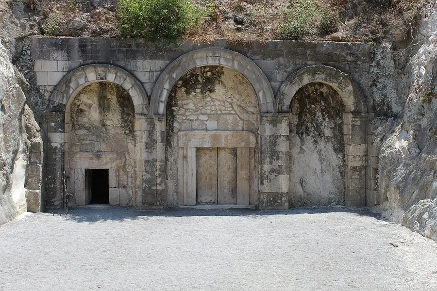 Courtyard at the entrance to catacomb 14 at Beit She’arim, attributed to Rabbi Yehuda HaNasi